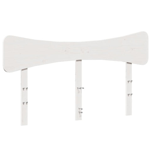 vidaXL Bed Frame without Mattress White 135x190 cm Double Solid Wood Pine