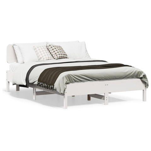 vidaXL Bed Frame without Mattress White 120x190 cm Small Double Solid Wood Pine