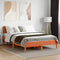vidaXL Bed Frame without Mattress Wax Brown 120x190 cm Small Double Solid Wood Pine