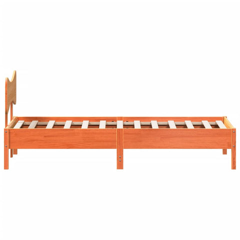 vidaXL Bed Frame without Mattress Wax Brown 90x190 cm Single Solid Wood Pine