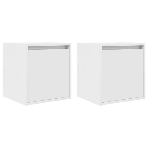 vidaXL Wall-Mounted Bedside Cabinets 2 pcs White 38x34x40 cm
