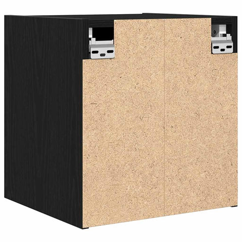 vidaXL Wall-Mounted Bedside Cabinet Black 38x34x40 cm
