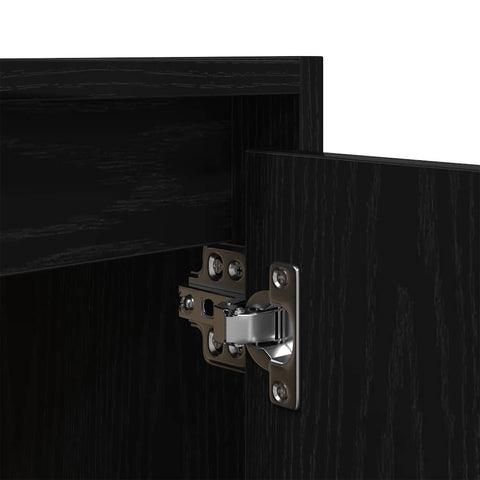 vidaXL Wall-Mounted Bedside Cabinet Black 38x34x40 cm