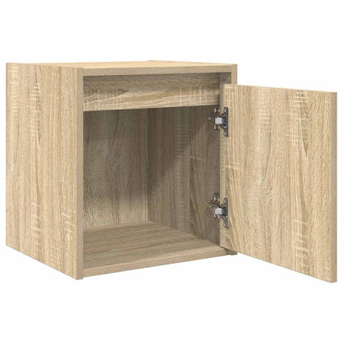 vidaXL Wall-Mounted Bedside Cabinet Sonoma Oak 38x34x40 cm