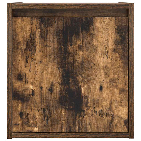 vidaXL Wall-Mounted Bedside Cabinet Smoked Oak 38x34x40 cm