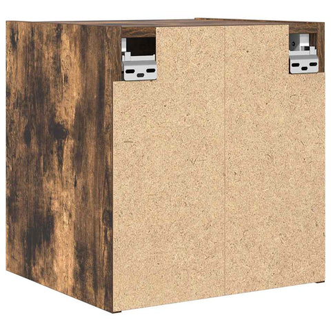vidaXL Wall-Mounted Bedside Cabinet Smoked Oak 38x34x40 cm