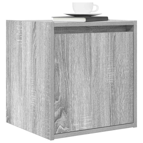 vidaXL Wall-Mounted Bedside Cabinet Grey Sonoma 38x34x40 cm