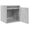 vidaXL Wall-Mounted Bedside Cabinet Grey Sonoma 38x34x40 cm