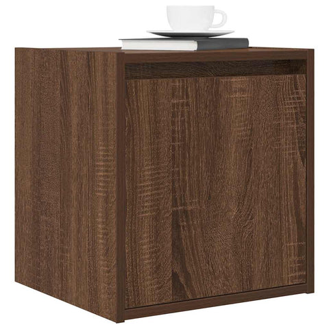 vidaXL Wall-Mounted Bedside Cabinet Brown Oak 38x34x40 cm