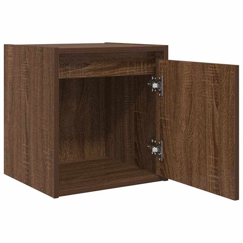 vidaXL Wall-Mounted Bedside Cabinet Brown Oak 38x34x40 cm
