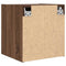 vidaXL Wall-Mounted Bedside Cabinet Brown Oak 38x34x40 cm