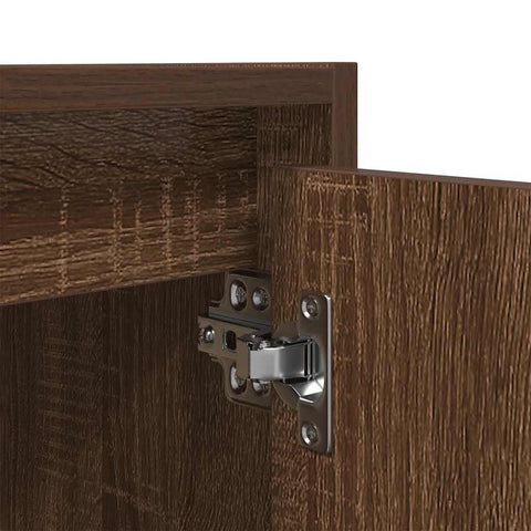 vidaXL Wall-Mounted Bedside Cabinet Brown Oak 38x34x40 cm