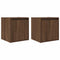 vidaXL Wall-Mounted Bedside Cabinets 2 pcs Brown Oak 38x34x40 cm