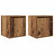 vidaXL Wall-Mounted Bedside Cabinets 2 pcs Old Wood 38x34x40 cm