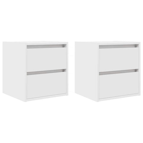 vidaXL Wall-mounted Bedside Cabinets 2 pcs White 38x34x40 cm