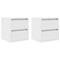 vidaXL Wall-mounted Bedside Cabinets 2 pcs White 38x34x40 cm
