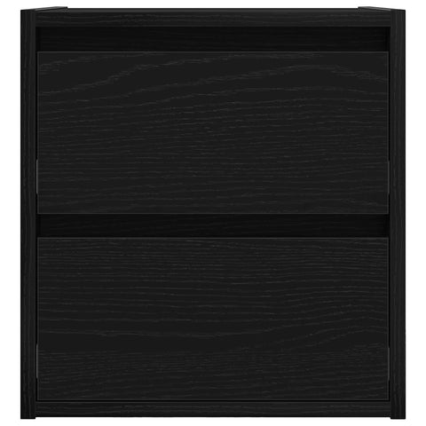 vidaXL Wall-mounted Bedside Cabinet Black Oak 38x34x40 cm