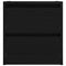 vidaXL Wall-mounted Bedside Cabinet Black Oak 38x34x40 cm