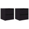 vidaXL Wall-mounted Bedside Cabinets 2 pcs Black Oak 38x34x40 cm