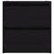 vidaXL Wall-mounted Bedside Cabinets 2 pcs Black Oak 38x34x40 cm