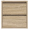 vidaXL Wall-mounted Bedside Cabinet Sonoma Oak 38x34x40 cm