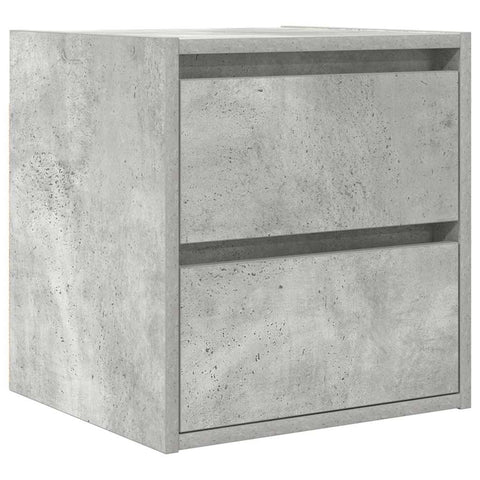 vidaXL Wall-mounted Bedside Cabinet Concrete Grey 38x34x40 cm