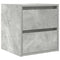 vidaXL Wall-mounted Bedside Cabinet Concrete Grey 38x34x40 cm