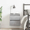 vidaXL Wall-mounted Bedside Cabinet Concrete Grey 38x34x40 cm