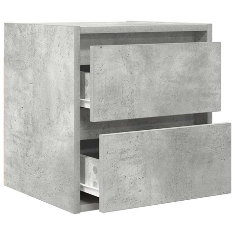 vidaXL Wall-mounted Bedside Cabinet Concrete Grey 38x34x40 cm
