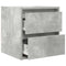 vidaXL Wall-mounted Bedside Cabinet Concrete Grey 38x34x40 cm