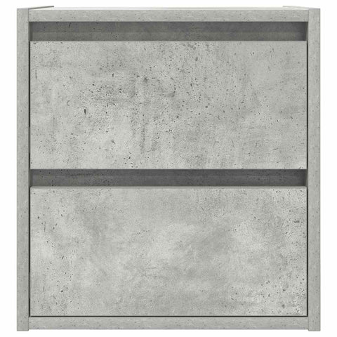 vidaXL Wall-mounted Bedside Cabinet Concrete Grey 38x34x40 cm