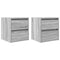 vidaXL Wall-mounted Bedside Cabinets 2 pcs Grey Sonoma 38x34x40 cm