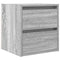 vidaXL Wall-mounted Bedside Cabinets 2 pcs Grey Sonoma 38x34x40 cm