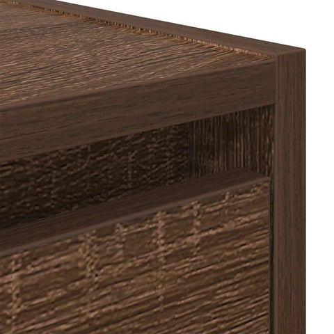 vidaXL Wall-mounted Bedside Cabinet Brown Oak 38x34x40 cm