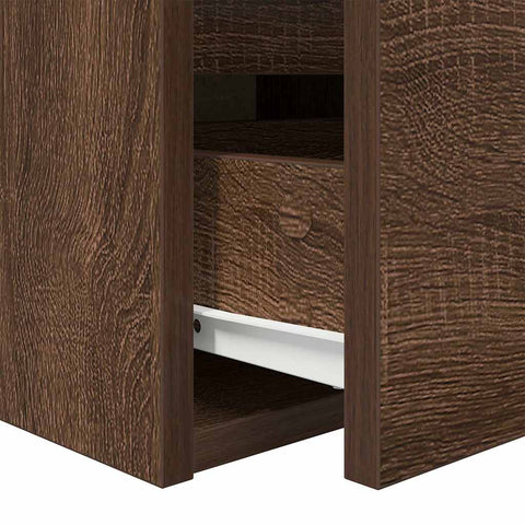 vidaXL Wall-mounted Bedside Cabinet Brown Oak 38x34x40 cm