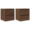vidaXL Wall-mounted Bedside Cabinets 2 pcs Brown Oak 38x34x40 cm