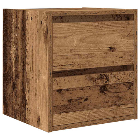 vidaXL Wall-mounted Bedside Cabinets 2 pcs Old Wood 38x34x40 cm