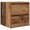 vidaXL Wall-mounted Bedside Cabinets 2 pcs Old Wood 38x34x40 cm