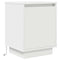 vidaXL Bedside Cabinet with LED Lights White 38x34x50 cm