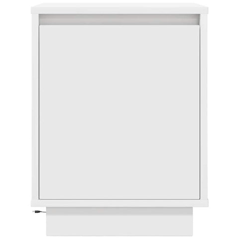 vidaXL Bedside Cabinet with LED Lights White 38x34x50 cm