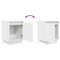 vidaXL Bedside Cabinet with LED Lights White 38x34x50 cm
