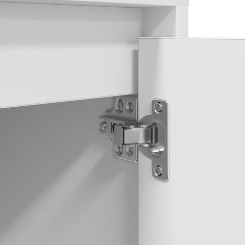 vidaXL Bedside Cabinet with LED Lights White 38x34x50 cm