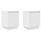 vidaXL Bedside Cabinets with LED Lights 2 pcs White 38x34x50 cm