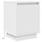 vidaXL Bedside Cabinets with LED Lights 2 pcs White 38x34x50 cm