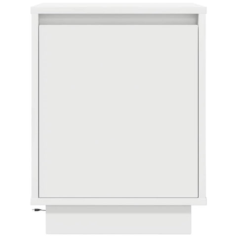 vidaXL Bedside Cabinets with LED Lights 2 pcs White 38x34x50 cm