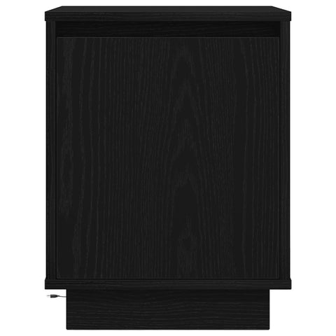 vidaXL Bedside Cabinet with LED Lights Black 38x34x50 cm