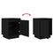 vidaXL Bedside Cabinet with LED Lights Black 38x34x50 cm