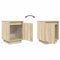vidaXL Bedside Cabinet with LED Lights Sonoma Oak 38x34x50 cm