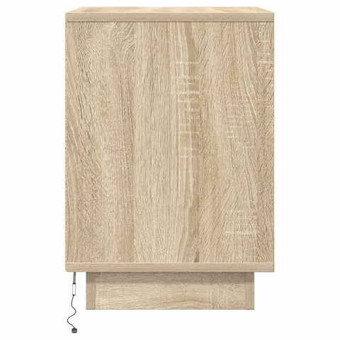 vidaXL Bedside Cabinets with LED Lights 2 pcs Sonoma Oak 38x34x50 cm