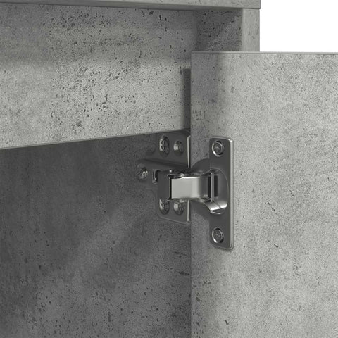 vidaXL Bedside Cabinet with LED Lights Concrete Grey 38x34x50 cm